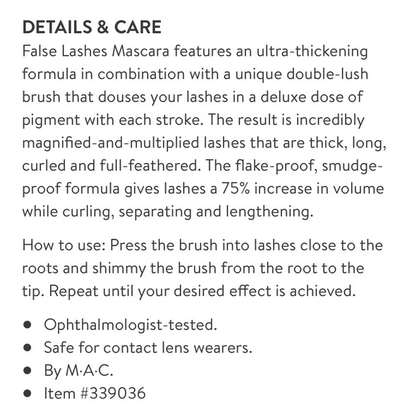 MAC False lash effect, full lashes natural look - Picture 2 of 4